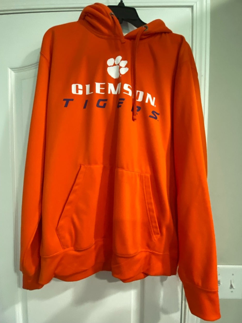 Clemson University Stadium Athletics Orange and White Pullover Hoodie